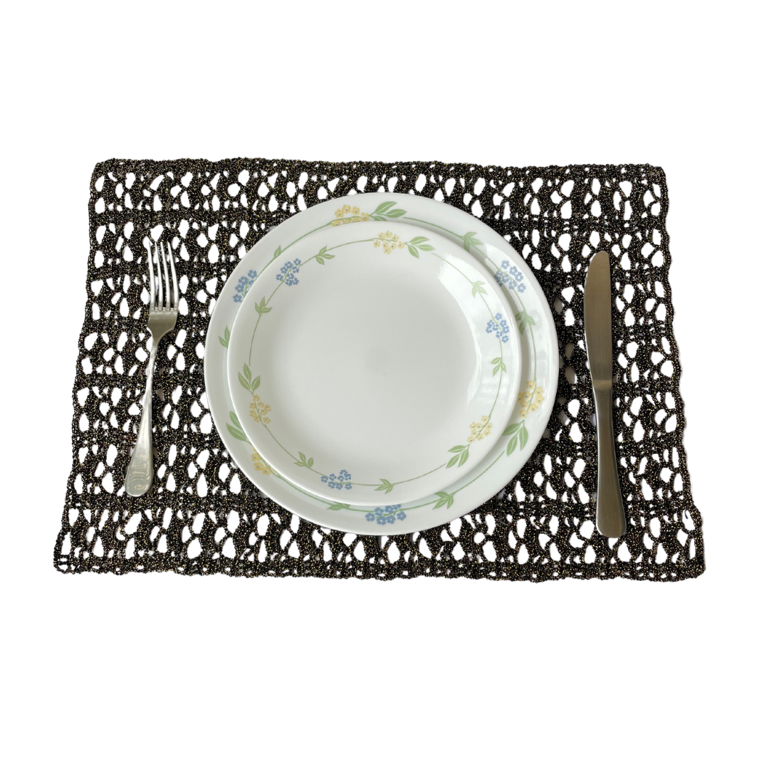 Dining Mat : Black Gold ( Made to Order)