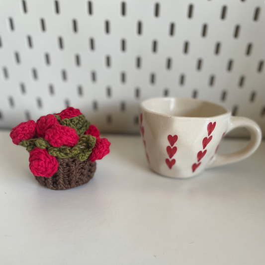 Coaster: Rose Coaster with Cup