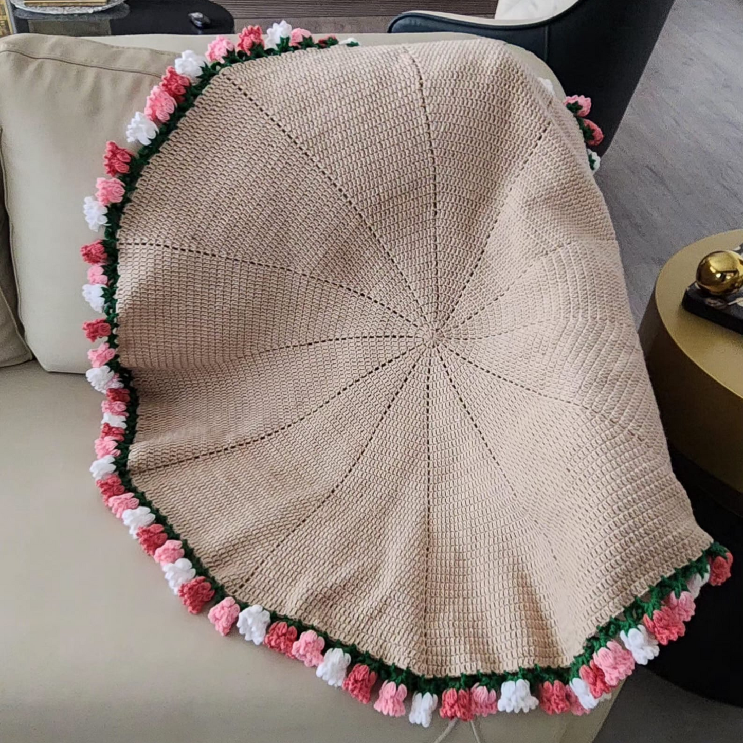 Blush Meadow Throw Blanket