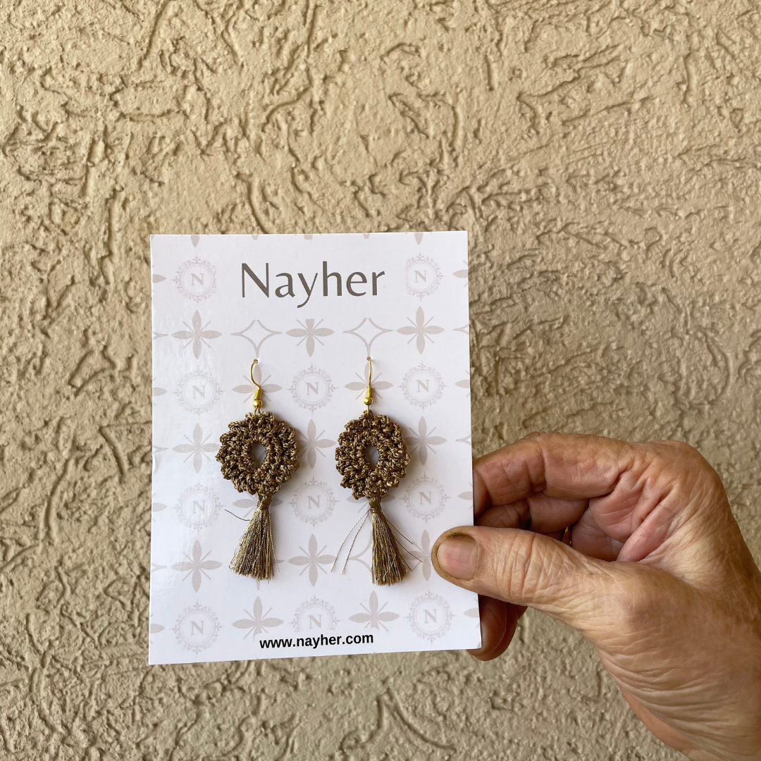 Earrings : Golden Wreath