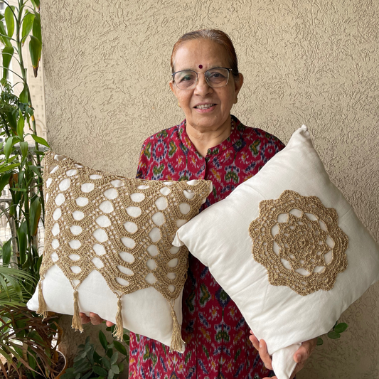 Cushion Cover : Luxurious Golden (Made to Order)