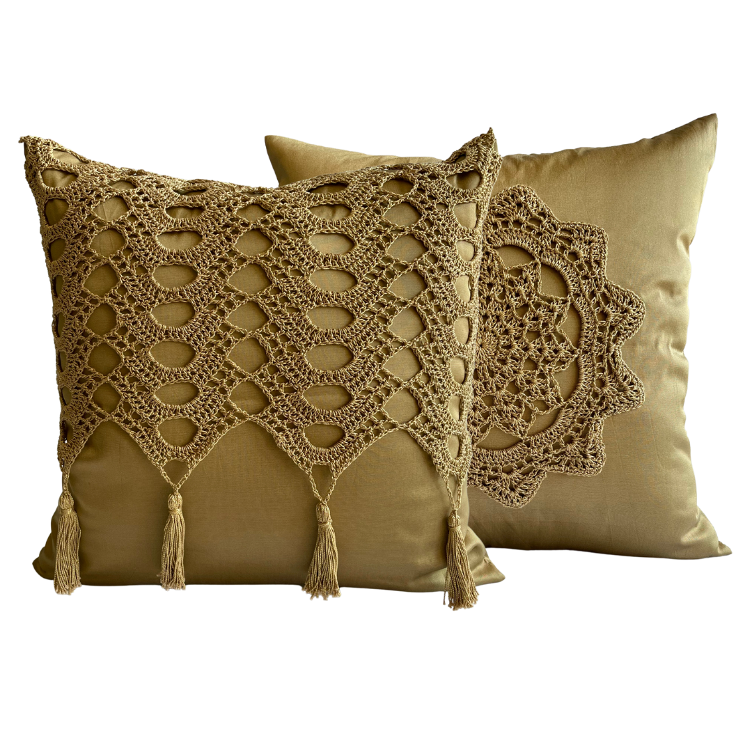 Cushion Cover : Luxurious Golden (Made to Order)