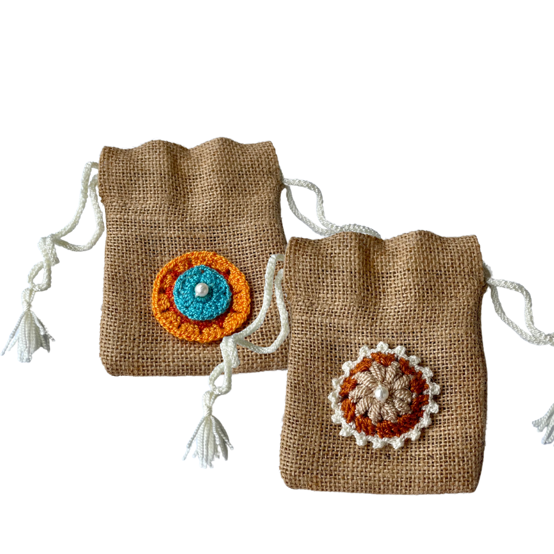 Favor pouches: Jute small (set of 3)