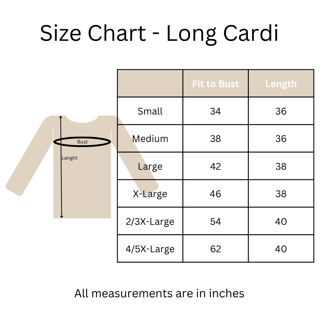 Clothing: Longline Cardi (Made to Order)