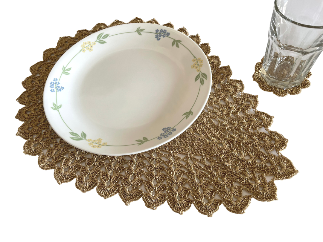 Dining Mat : Golden Drop - Set of 2