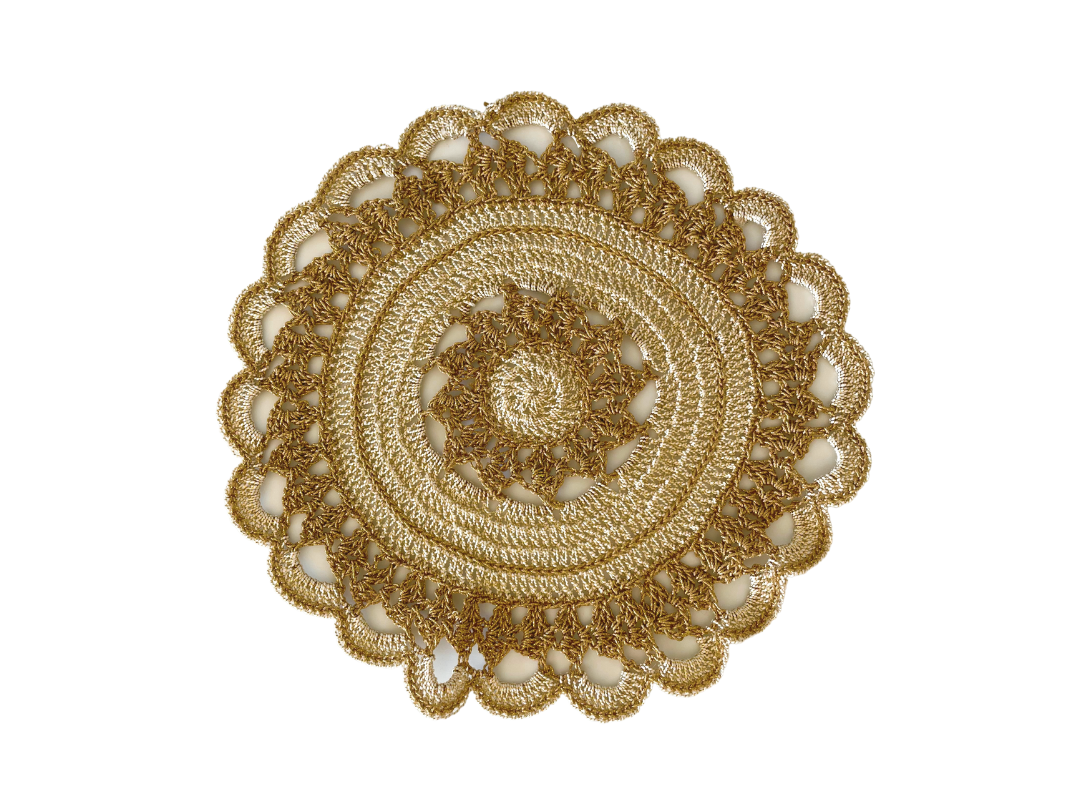 Place Mat : Sparkle White & Gold