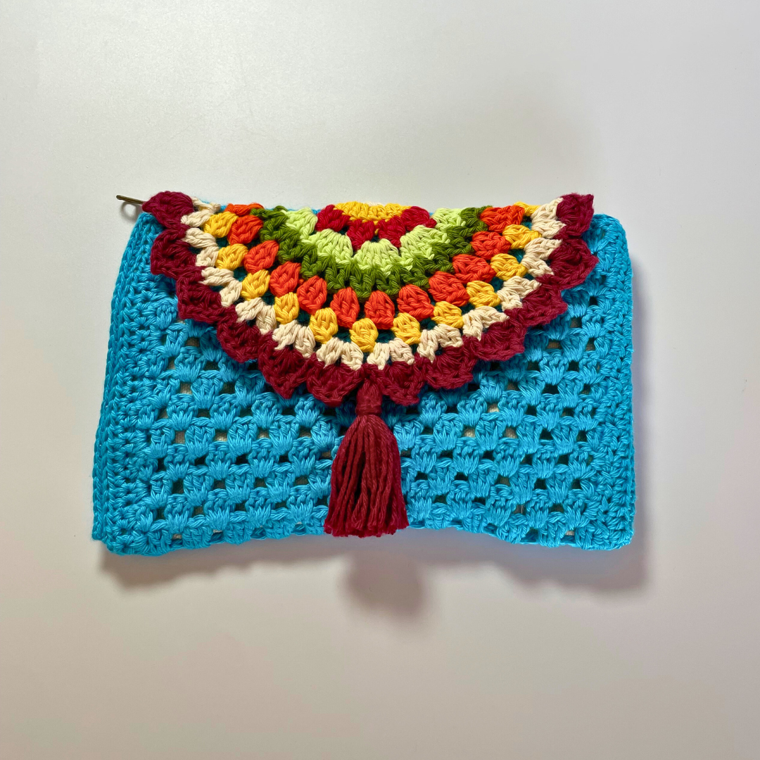 The Mandala Charm – Handmade Crochet Zip Pouch – Nayher