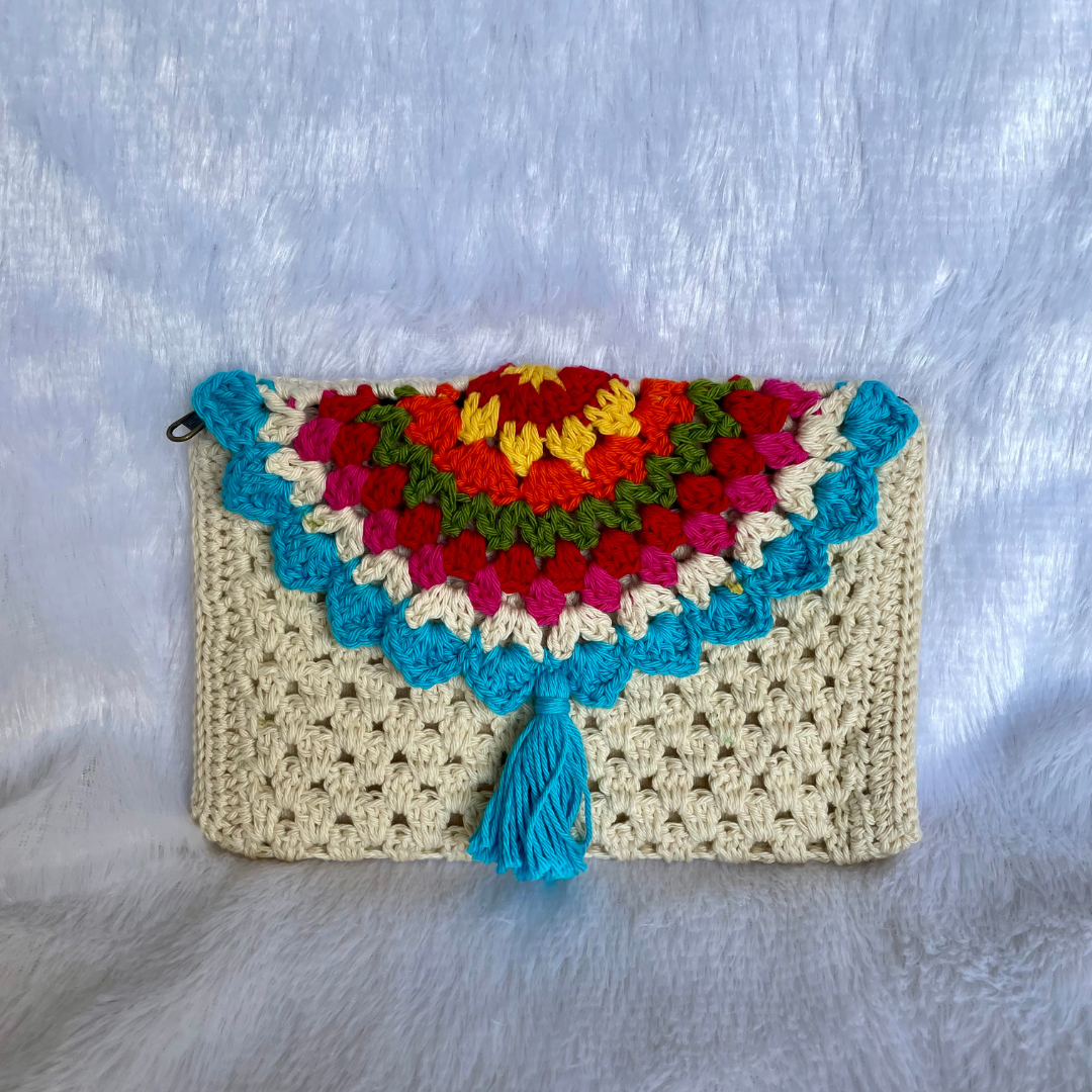 The Mandala Charm – Handmade Crochet Zip Pouch – Nayher