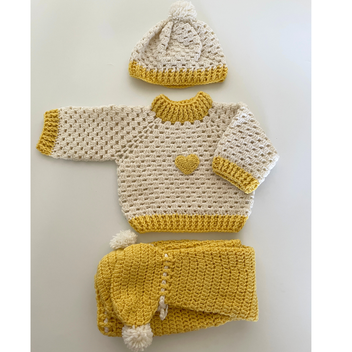 Baby Set: Little Heart (Pure wool)