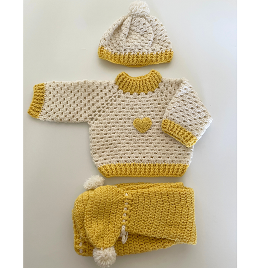 Baby Set: Little Heart (Pure wool)