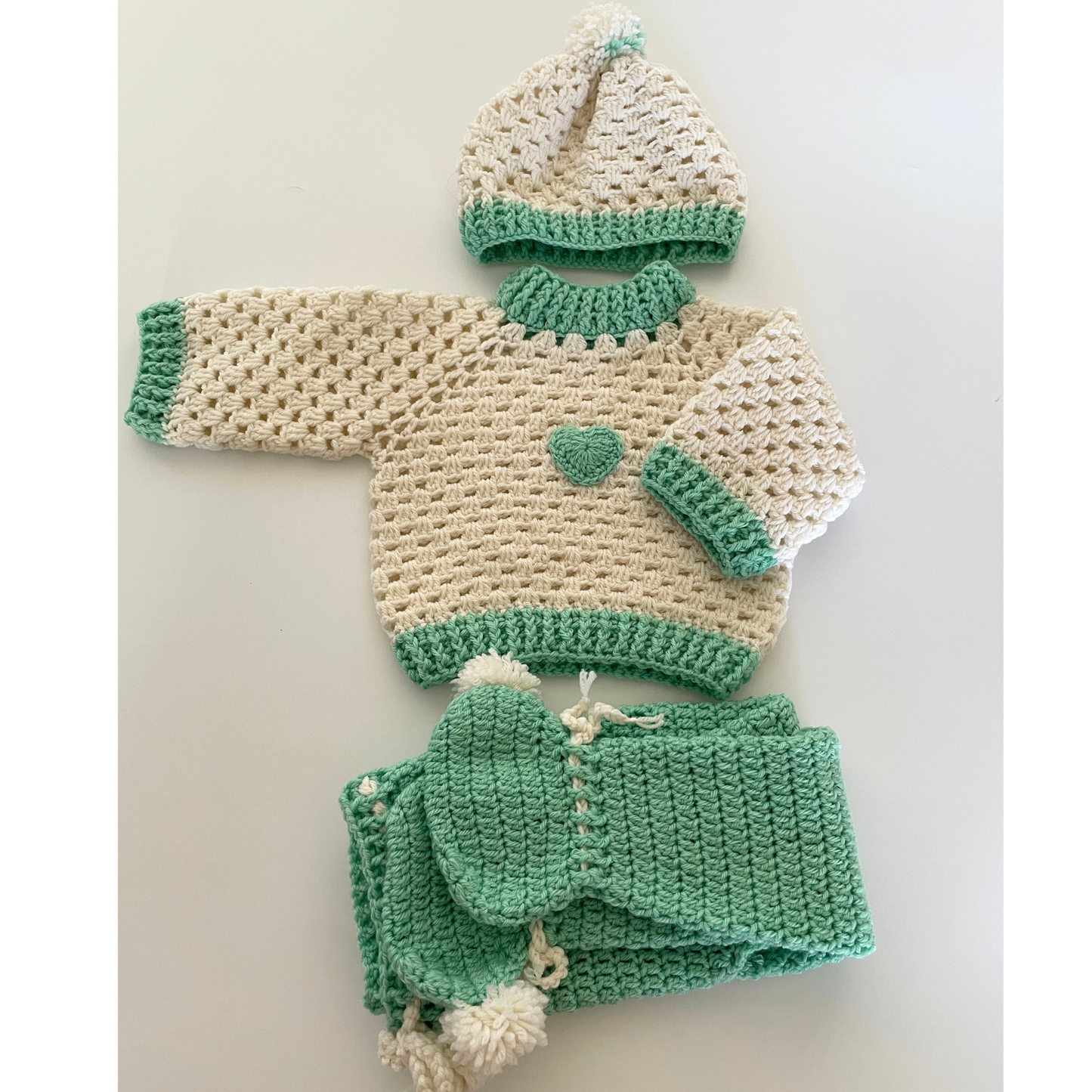 Baby Set: Little Heart (Pure wool)