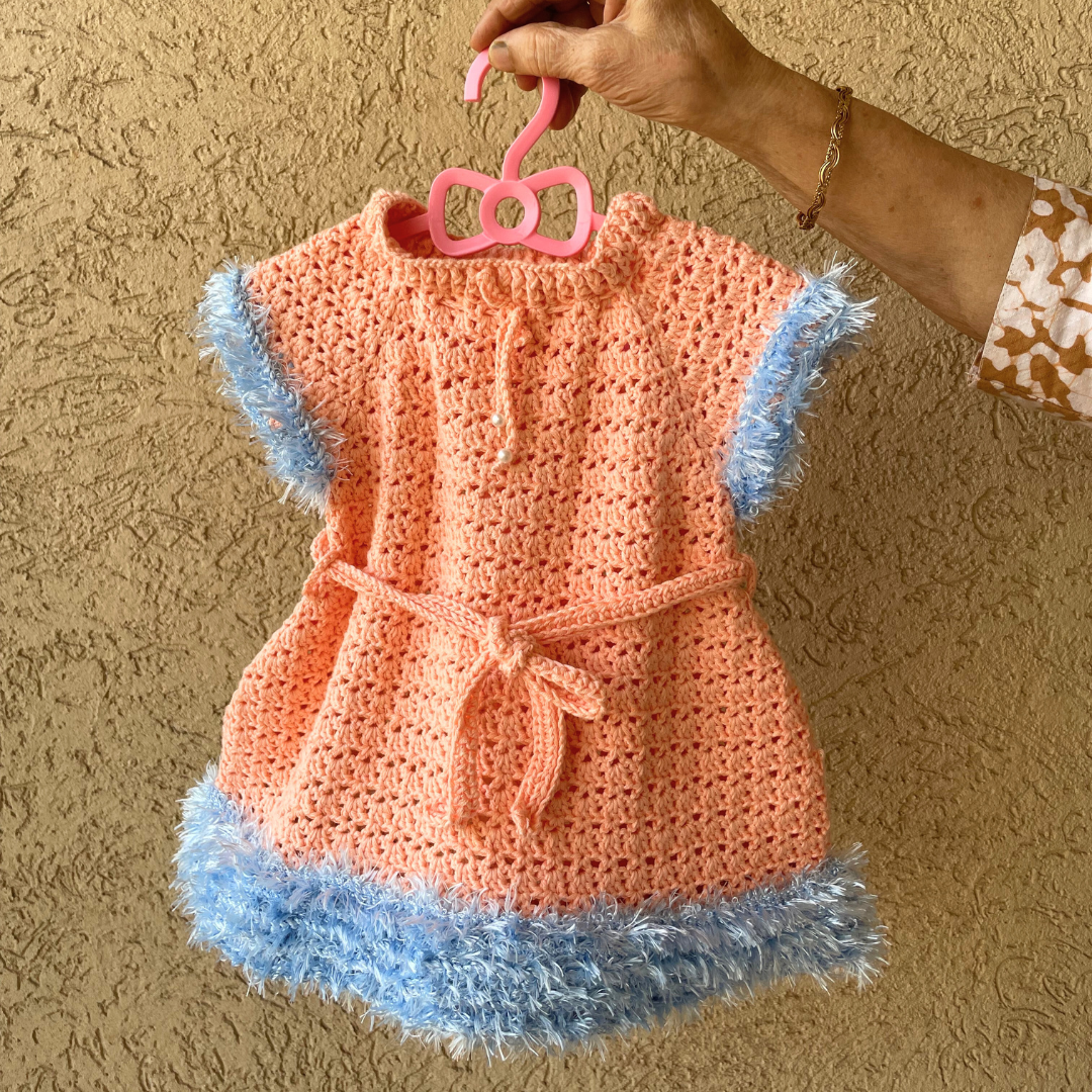 Girls: Frosted Peach Dress